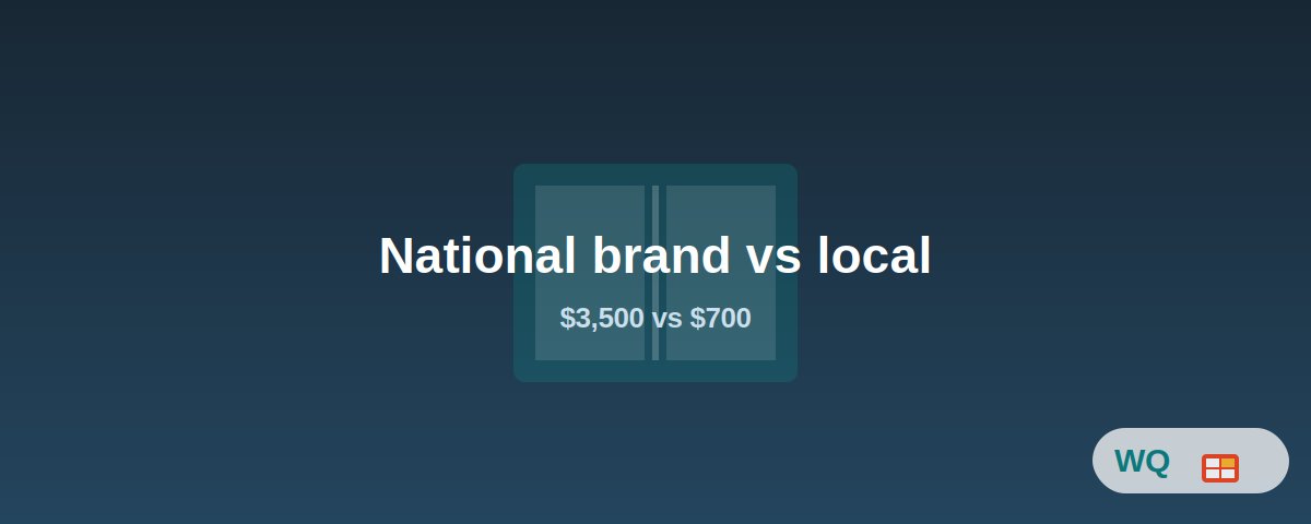 The same-sized window, two very different price tags &mdash; and the gap isn't mostly product.