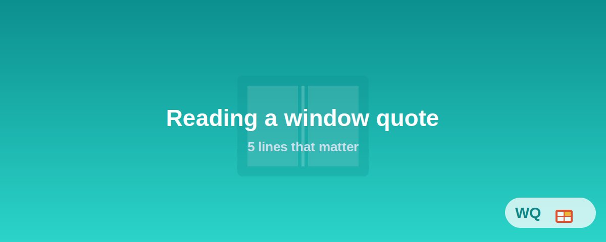 A real quote, marked up — the five lines that quietly decide what you pay.